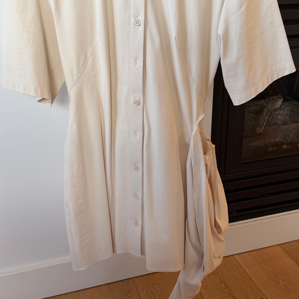 JACQUEMUS | La Robe Camisa Draped Shirt Dress - Picture 5 of 8